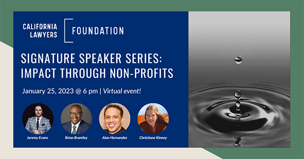 Jeremy Evans to moderate CLF Signature Speaker Series panel -- Impact Through Non-Profits