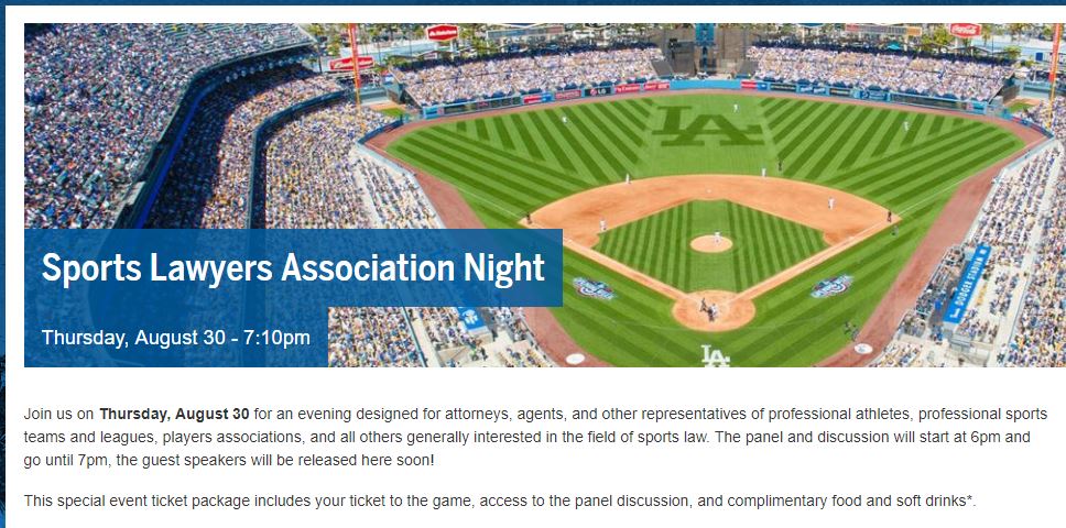 Jeremy Evans to moderate panel with LA Dodgers General Counsel at Dodger Stadium