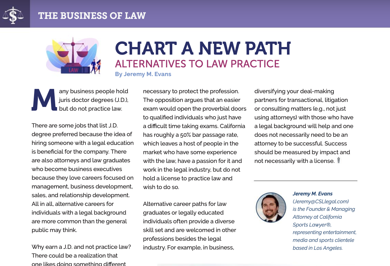 Chart a New Path: Alternatives to Law Practice